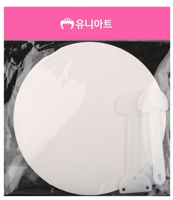 유니아트 튼튼부채만들기 흰색 2개입, 1개