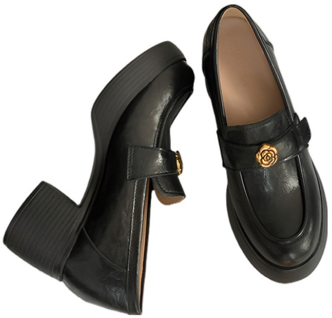 ZULINNA 여성 고급 소가죽 키높이 통굽 로퍼 6cm 데일리 출근화 26년 봄