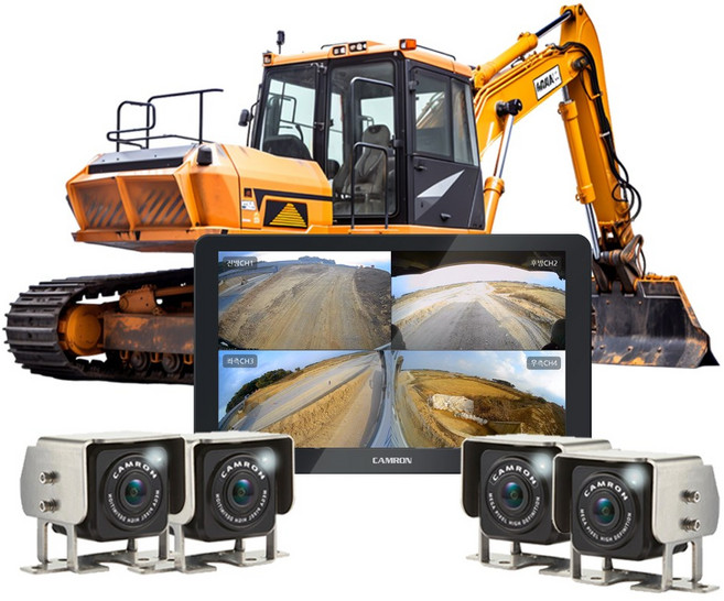 캠론 중장비 블랙박스 4채널 굴삭기 포크레인 AI사물인식 128G, CT1500, 1000GB