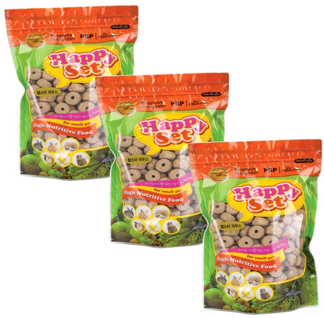 애니멀밥 해피셋트 마우스 사료 이갈이용, 3개, 270g