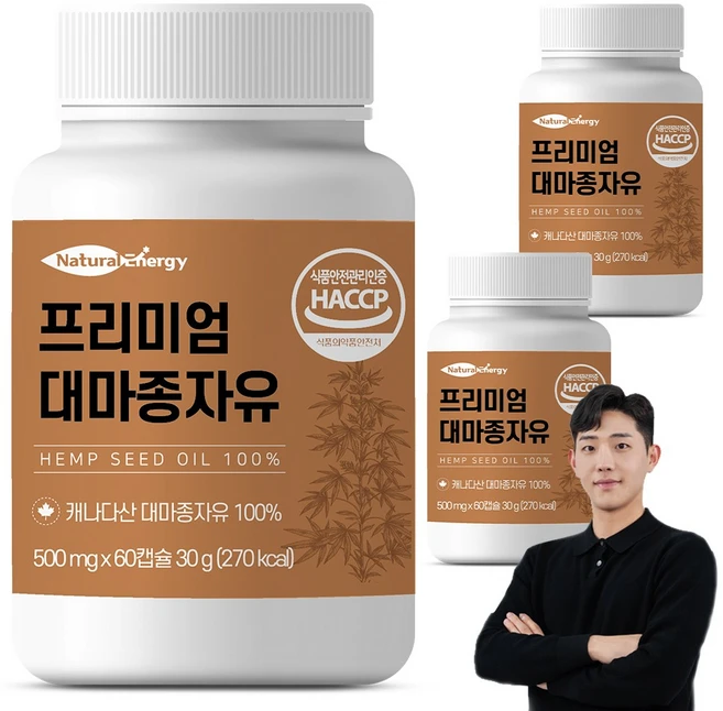 웰핏 대마종자유, 60정, 3개 - 쿠팡