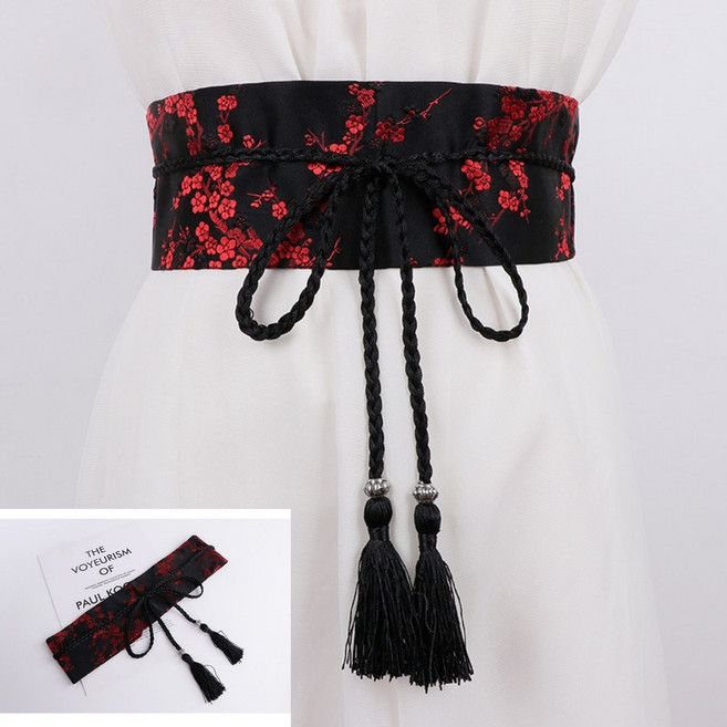 한복허리띠 매듭띠 끈 전통 자수 도포 악세사리 술띠 장신구 허리장식