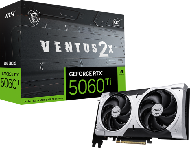 MSI 지포스 RTX 5060 Ti 벤투스 2X OC 플러스 D7 8GB, 1개