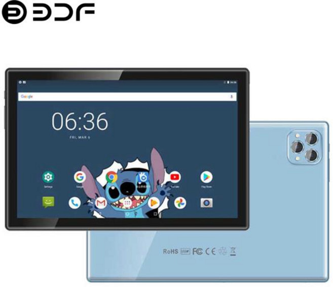 AI 속도 향상 태블릿 PC 구글 플레이 4G LTE 전화 통화 듀얼 SIM 와이파이 안드로이드 12 10.1 인치 8GB RAM 512GB ROM 10 코어, [03] Add Cover Case, [04] 파란색