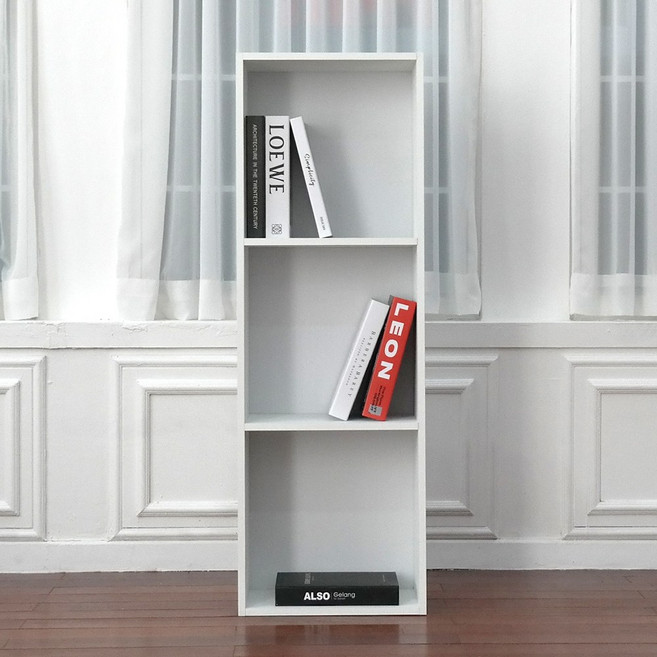 포메리트 루이스 책장 400, 화이트, 3단