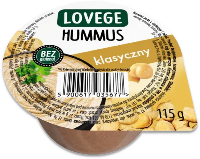 러베지 병아리콩 비건 후무스 클래식, 115g, 12개