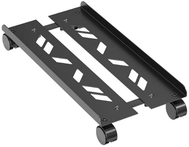 에이필미 튼튼한 철제 PC 본체 데스크탑 이동식 트레이, 고급형, 블랙, 1개