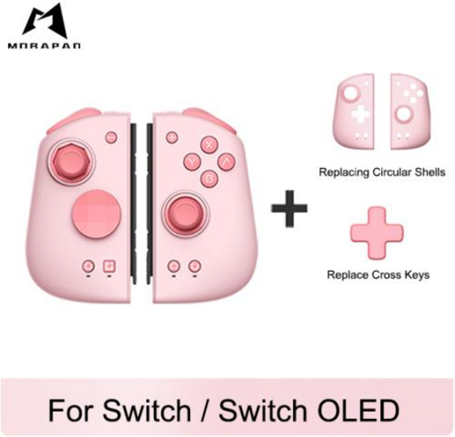 MOBAPAD M6s M6hd 제미니 블루투스 무선 게임 닌텐도 스위치 및 감지 조이스틱 패드 포함, 1개, 없음, 7) HD-Pink