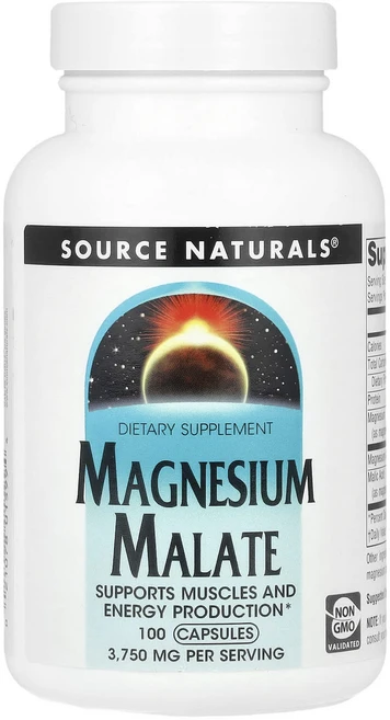 Source Naturals 마그네슘 말레이트 3750mg 캡슐 100정(캡슐 1정당 625mg), SourceNaturals마그네슘말레이트3750mg캡슐, 1개, 100정 - 쿠팡