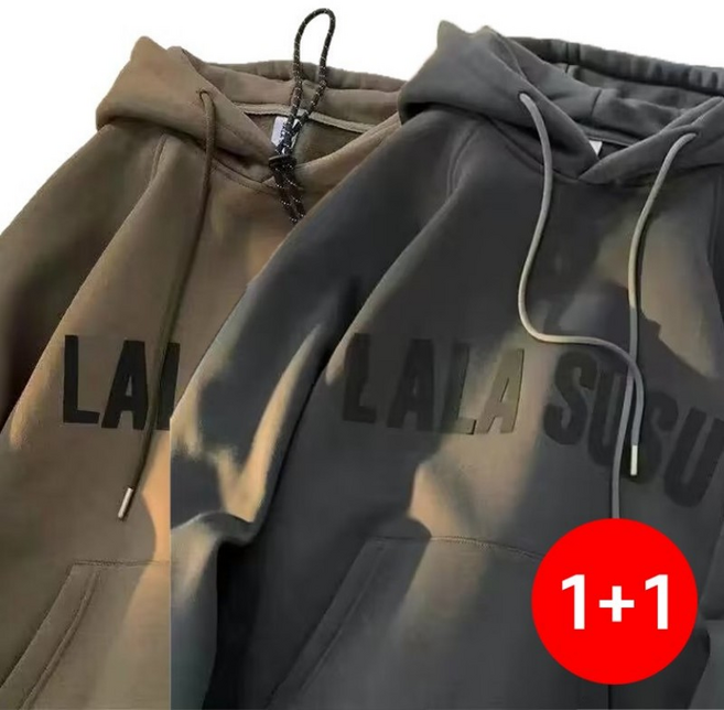 오버핏 레터링 후디 (기모 추가) - 남녀공용 커플룩 / 빅사이즈 / 데일리 캐주얼 / 스트릿 패션 빅사이즈후드티 트렌디한후드