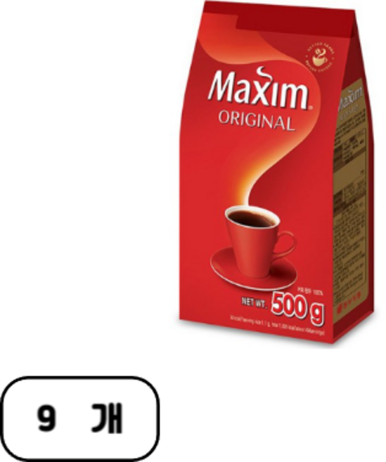 맥심 오리지날 커피 리필용, 500g, 9개, 1개입