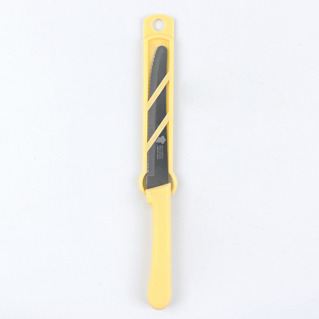 라쿠친 피카소 톱니 캡과도 과일칼 주방칼, 1개, 옐로우