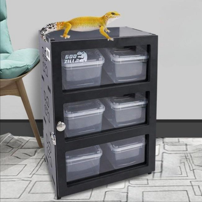 뚜리팜 채집통 파충류 밀웜 양서류 사육장 상자 귀뚜라미 도마뱀 소라게 거북이 왕사슴벌레, 1개