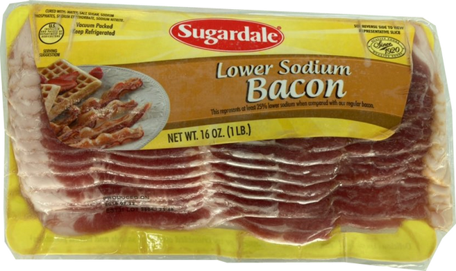 슈가데일 정통 베이컨 슬라이스 454g 미국산 냉동 술안주, 1개