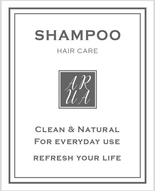 아루아 욕실 디스펜서 물비누 주방세제 디스펜서 샴푸 용기 펌핑 공병, 1개, 라벨(솔리드)-SHAMPOO