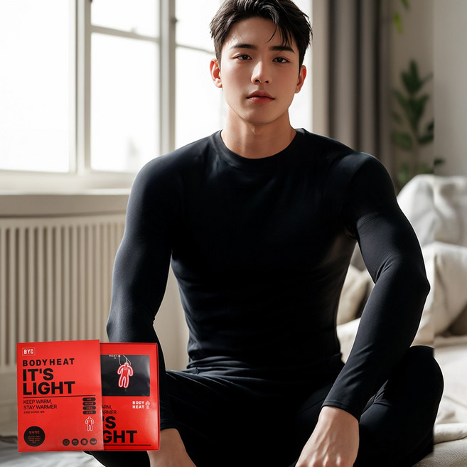 BYC 빅사이즈 남성 보디히트 내복 상의 하의 발열내의 세트