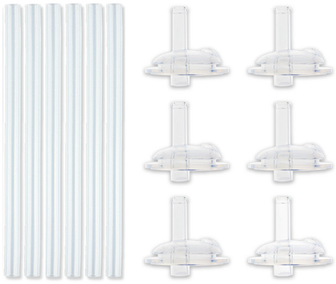 비비또 교체용 빨대꼭지 6P+빨대대롱 6P 1세트, 비비또 교체용 빨대 꼭지 6p + 빨대 대롱 6p 세트