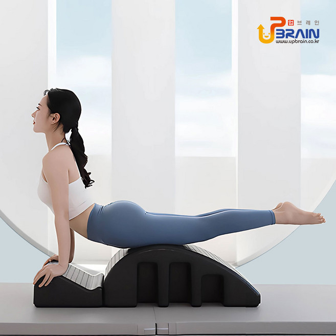 업브레인 결합형 스파인코렉터 홈 필라테스 소도구 홈트 리포머 아크 바렐 스트레칭 기구 국내생산 친환경 EPP소재, 결합형 블랙, 1개