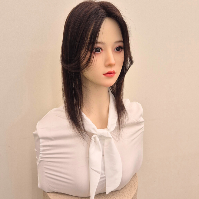 [사전스타일링 41CM기장 망사이즈9CMX14CM] 인모100% 사이드뱅 스트레이트 가슴선 여자부분가발 중형, 1개, 자연검정