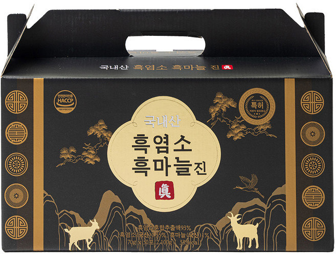 주원생활건강 국내산 토종 흑염소진액 흑마늘진액, 30개, 70ml