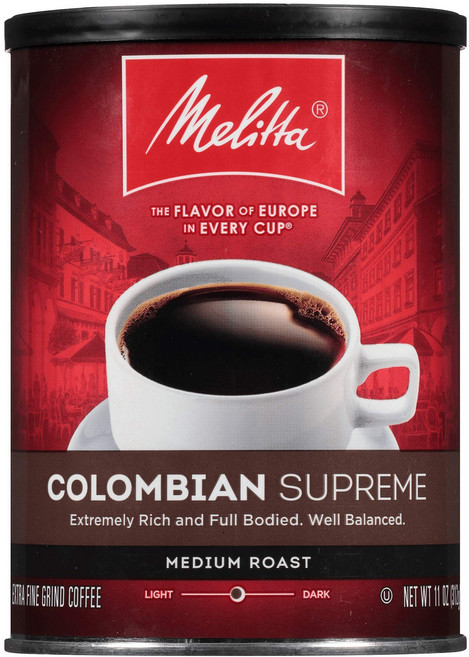 멜리타 헤이즐넛 크림 향 커피 미디엄 로스트 엑스트라 파인 그라인드 312그램, Colombian Supreme, 11 Ounce (Pack of 1), 1개, 311g