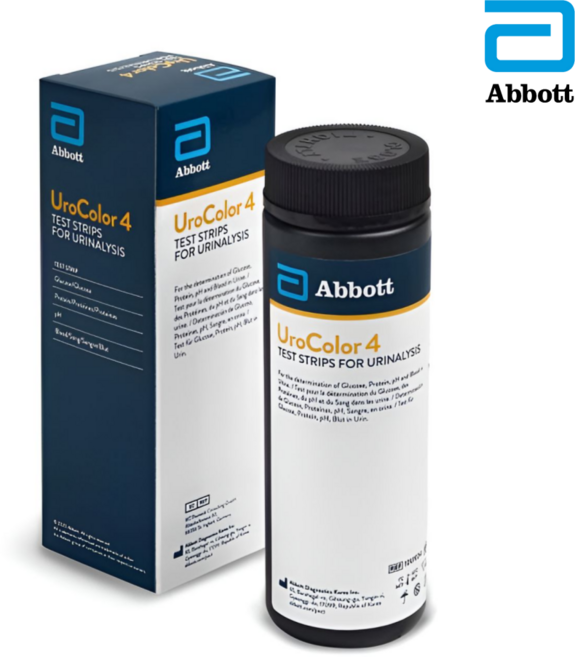 애보트 유로칼라 소변검사지 당뇨 혈뇨 단백뇨 검사 소변검사스틱 4종 10종 100매입, 1개