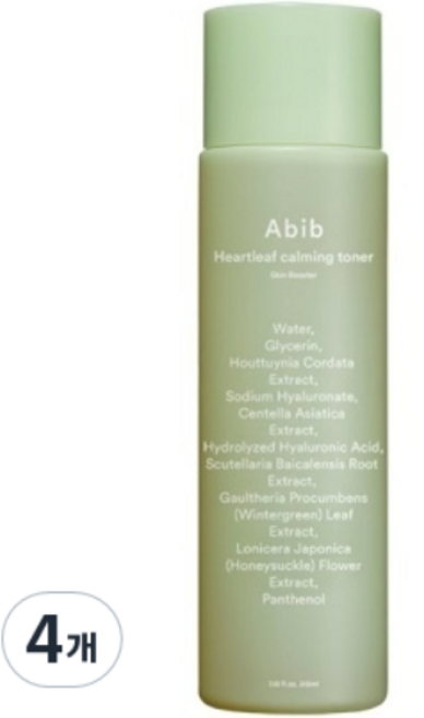 아비브 어성초 카밍 토너 스킨부스터, 200ml, 4개