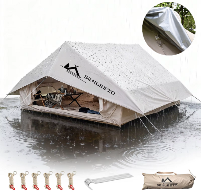 에어텐트 12 6.3 전용 레인 플라이 텐트 타프 방수커버 캠핑 쉘터 햇빛차단 암막 비가림 경량형, 베이지