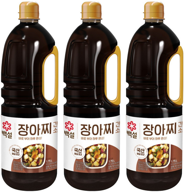 백설 장아찌간장소스, 1.75L, 3개