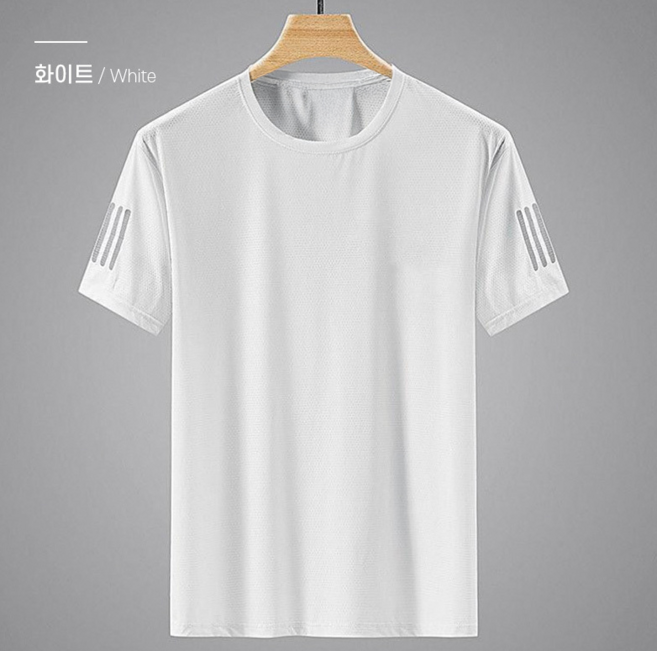 (최저가 당일발송) 얇고 시원한 기능성 라운드 남자 반팔티