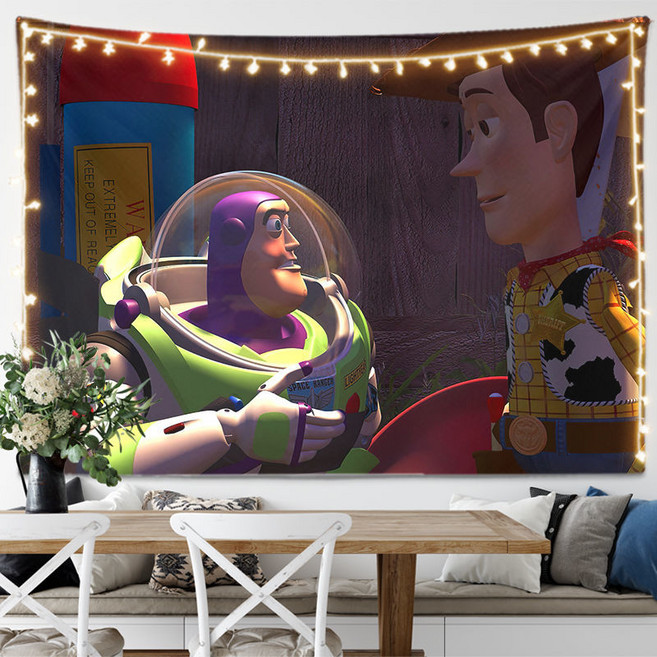 토이스토리 캐릭터 패브릭포스터 최신상 침실 거실 패브릭포스터 벽장식 인테리어 배경지 usb별가랜드 포함 소형&대형 14종, SKL-003