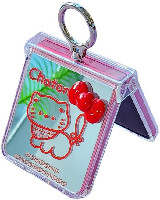 리본캣 풀미러 힌지보호 핑거링 케이스