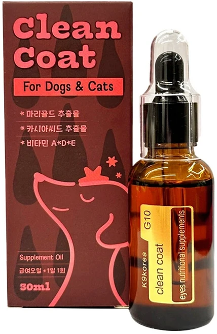 K9 클린코트 강아지 눈물자국 눈물 영양제 빨간눈물 눈물 피부착색, 1개 - 쿠팡