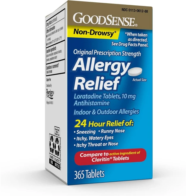 GoodSense All Day Allergy 로라타딘 10mg Non-Drowsy, 1개, 365정 - 쿠팡