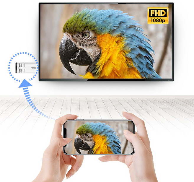 삼성 갤럭시 S26/S25/S24/S23/S22/S21/S20 스마트 무선 미러링 미라캐스트, 화이트, 1개