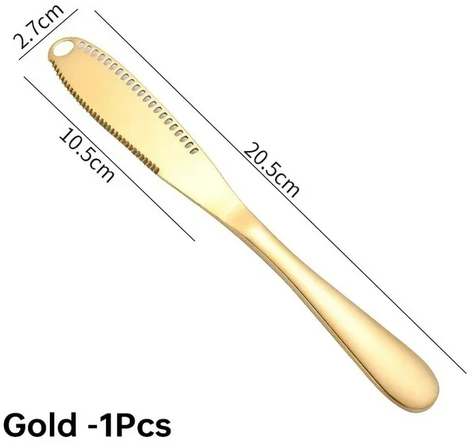 3 in 1 디저트 도구 세트 - 버터 나이프 치즈/잼 스프레더 및 크림 스크레이퍼