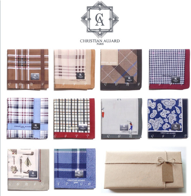 크리스찬오자르 남성손수건 순면 10장 개별케이스 선물포장