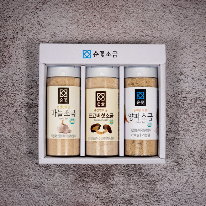 순꽃선물 순천만 명절 소금 선물세트 답례품, 순꽃선물207호(양념소금3종), 3세트