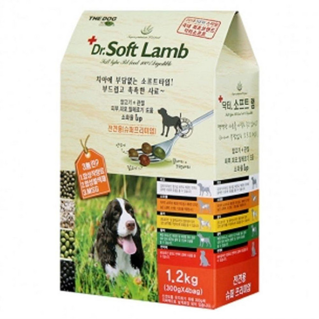 더독 닥터소프트 전견용 양고기 애견사료, 1개, 1.2kg, 양