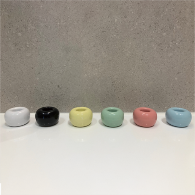 파스텔 도자기 칫솔꽂이, 화이트, 1개