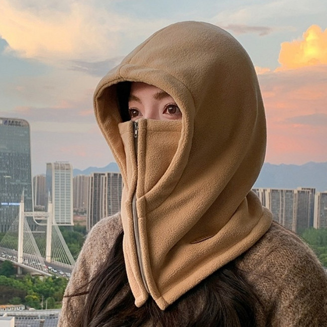 겨울 여성 니트 모자 레이펑 모자 목도리 일체형 모자를 두껍고 따뜻하게 해드립니다MM2684