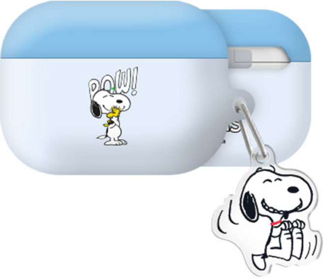 빈티지 스누피 에어팟프로2/에어팟3/에어팟4 하드 케이스 +아크릴키링 세트, 빈티지스누피하루_허그, AirPods(4세대)
