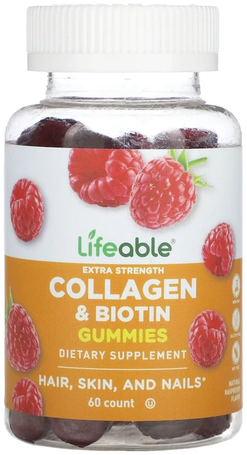 몸관리하세요 겨울입니다 Lifeable 콜라겐 & 비오틴 구미젤리 천연 라즈베리 구미젤리 60개 특별관리진행, Lifeable콜라겐비오틴구미젤리천연라즈베리구미젤리60 - 쿠팡