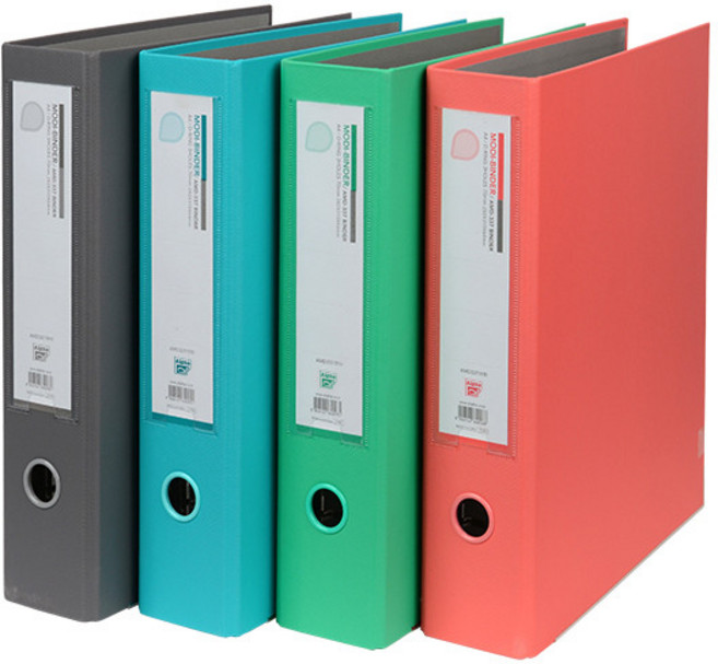 알파 합지D링바인더 모디 AMD337 A4 3공 7cm, 그레이, 4개입