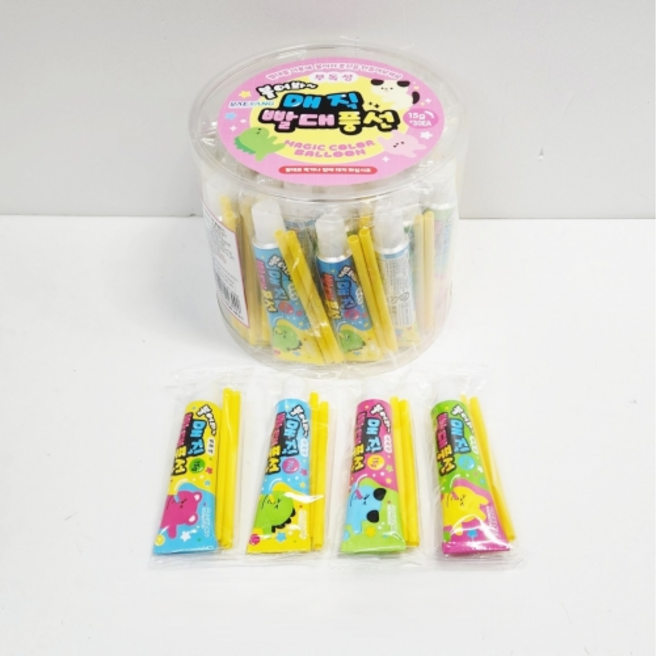 대양무역 불어봐 매직빨대풍선 30개입, 1세트, 랜덤 색상