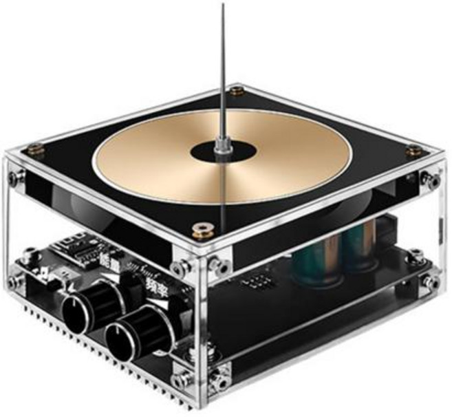 뮤지컬 테슬라 코일 블루투스 호환 음악 플라즈마 라우드 스피커 무선 변속기 터치 가능한 인공 교육 실험 장난감, 1)US Plug