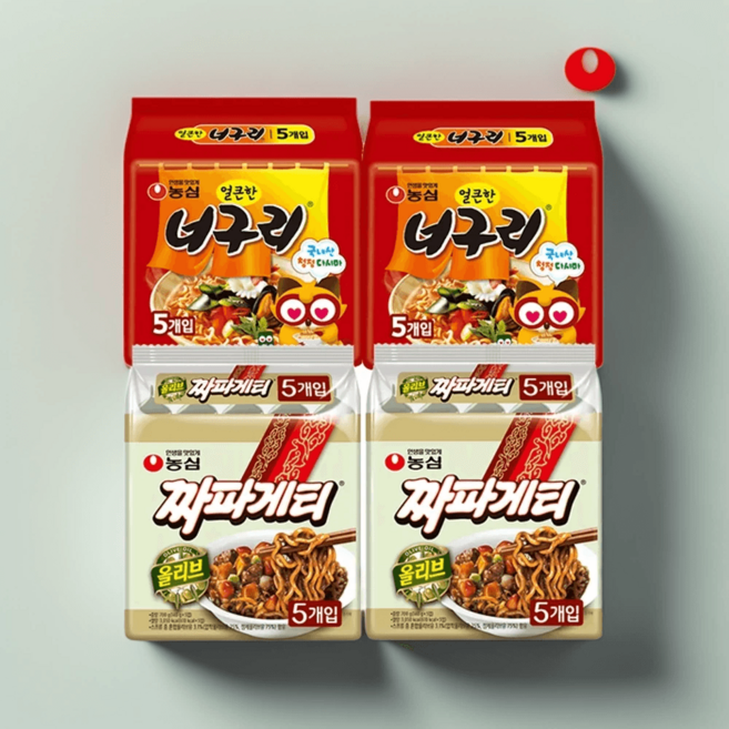 농심 짜파구리 20입 (너구리10입+짜파게티 10입)
