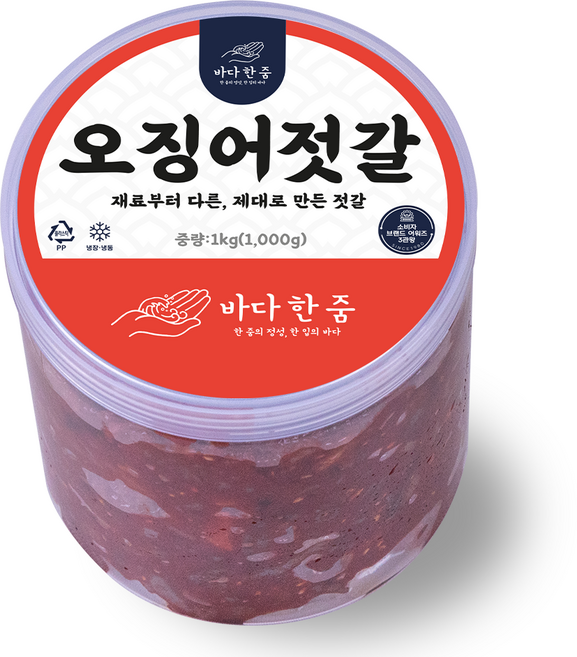 바다한줌 오징어젓갈 세상 쫄깃한 오징어젓, 1개, 1kg
