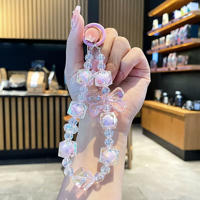 아이실린 다양한 스마트폰 손목 스트랩 투명 하트 키링 (34종), 1개, A-18