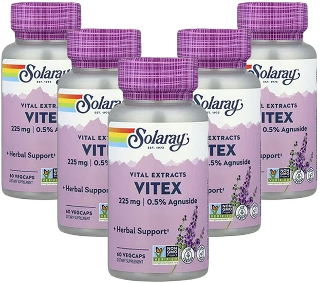 솔라레이 Vital Extracts 바이텍스 60베지캡슐, 5개, 60정 - 쿠팡